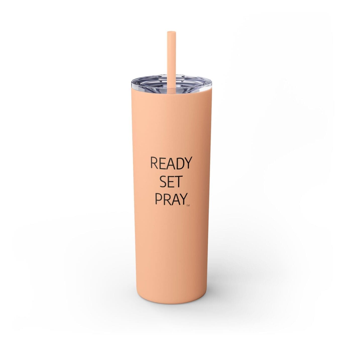 Cup Skinny Tumbler with Straw, 20oz READY SET PRAY TM - Image 5