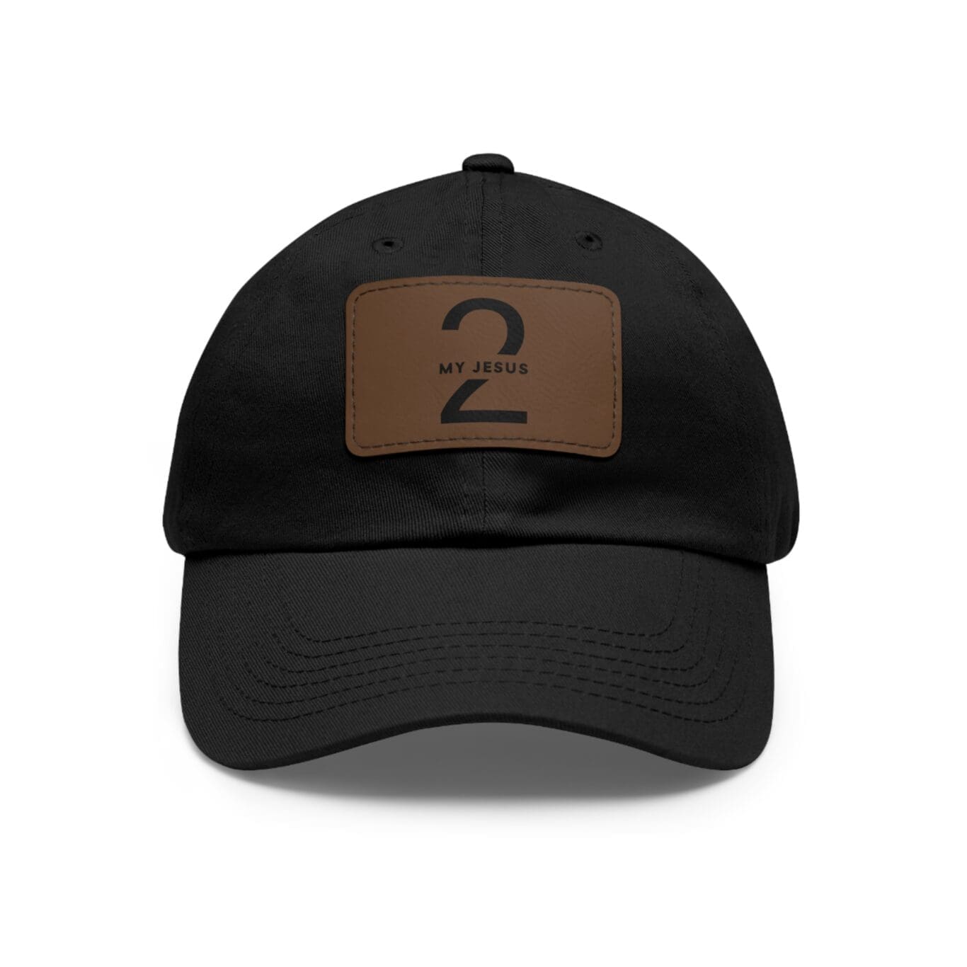 Hat with Leather Patch (Rectangle) My Jesus 2 Logo TM - Image 9