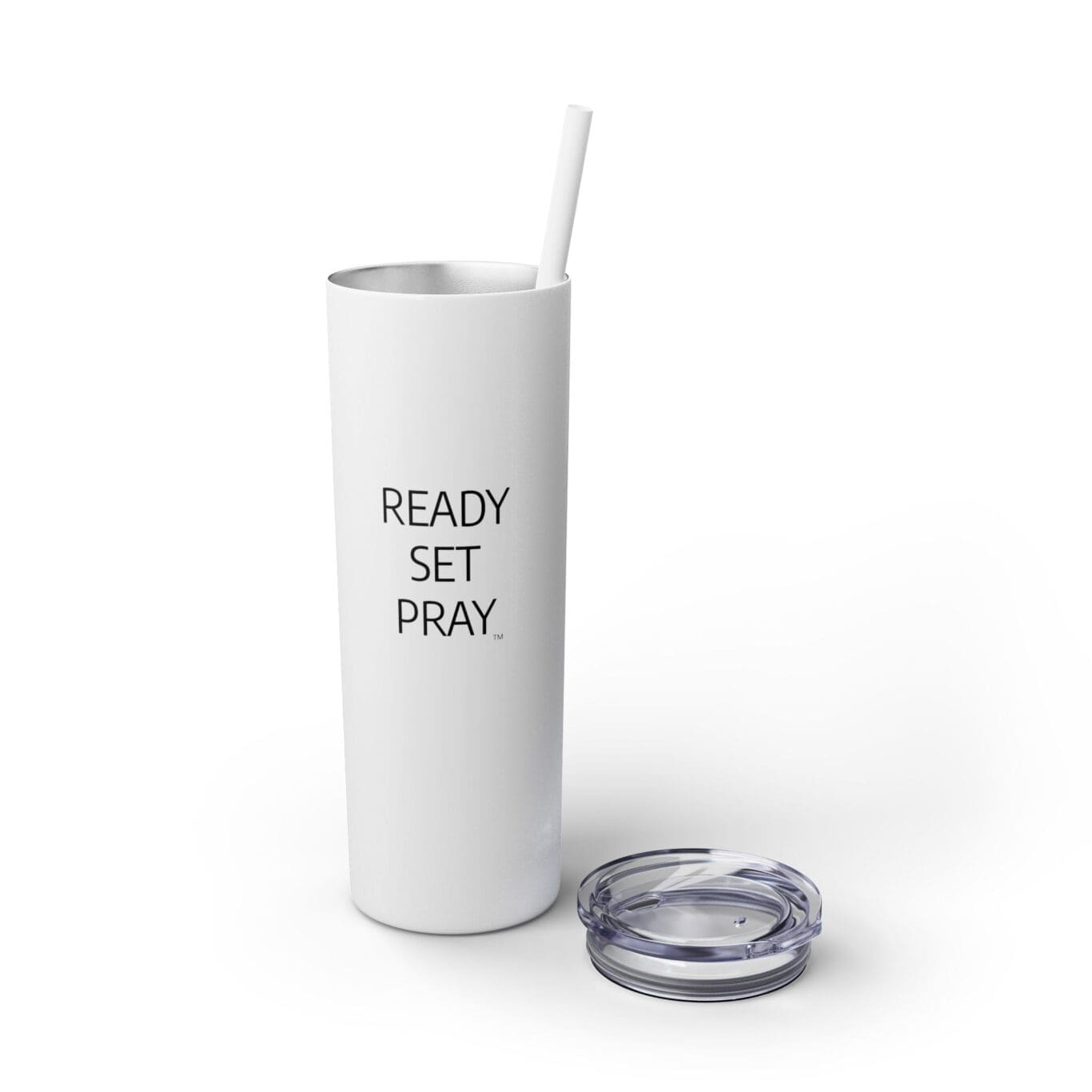 Cup Skinny Tumbler with Straw, 20oz READY SET PRAY TM - Image 20