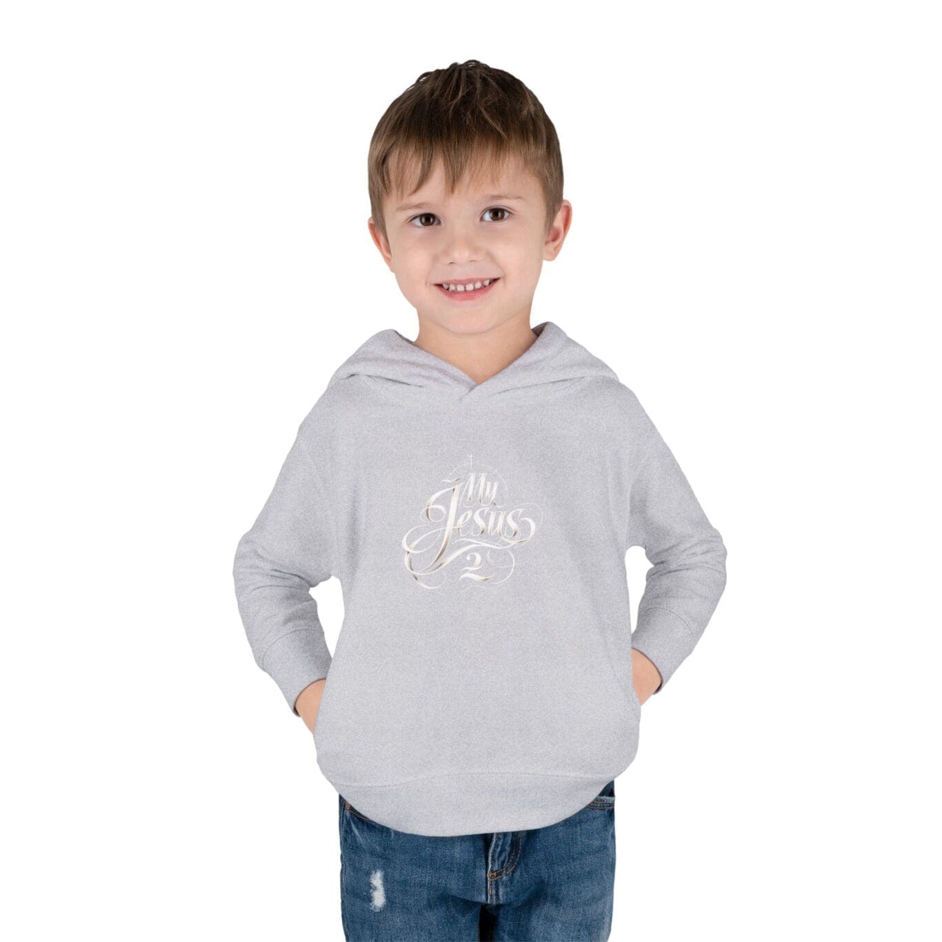 Toddler Pullover Fleece Hoodie My Jesus 2 TM - Image 5
