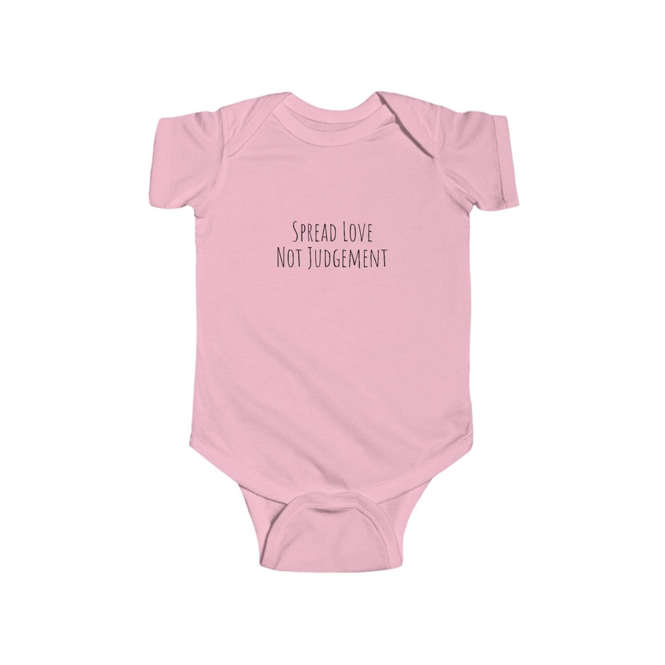Infant Fine Jersey Bodysuit Spread Love Not Judgement Black Letters TM