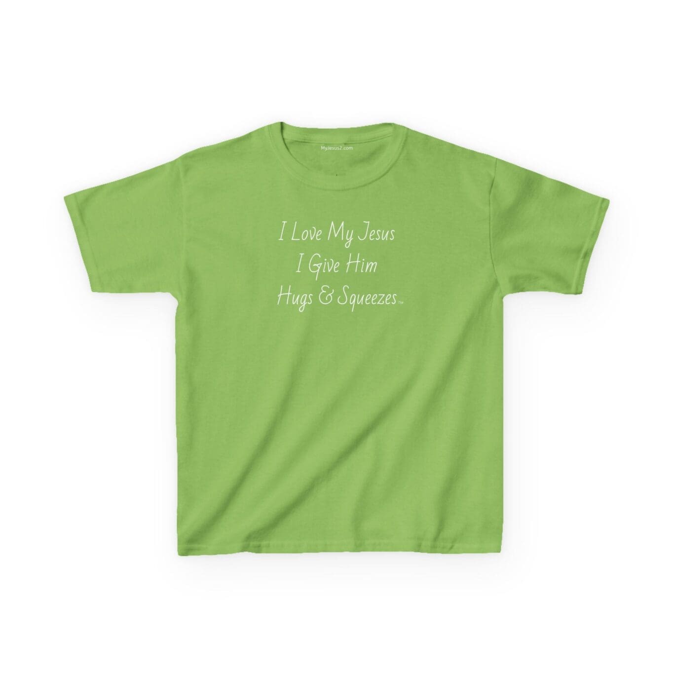 I Love My Jesus I Give Him Hugs & Squeezes Kids Heavy Cotton Tee Shirt TM - Image 4