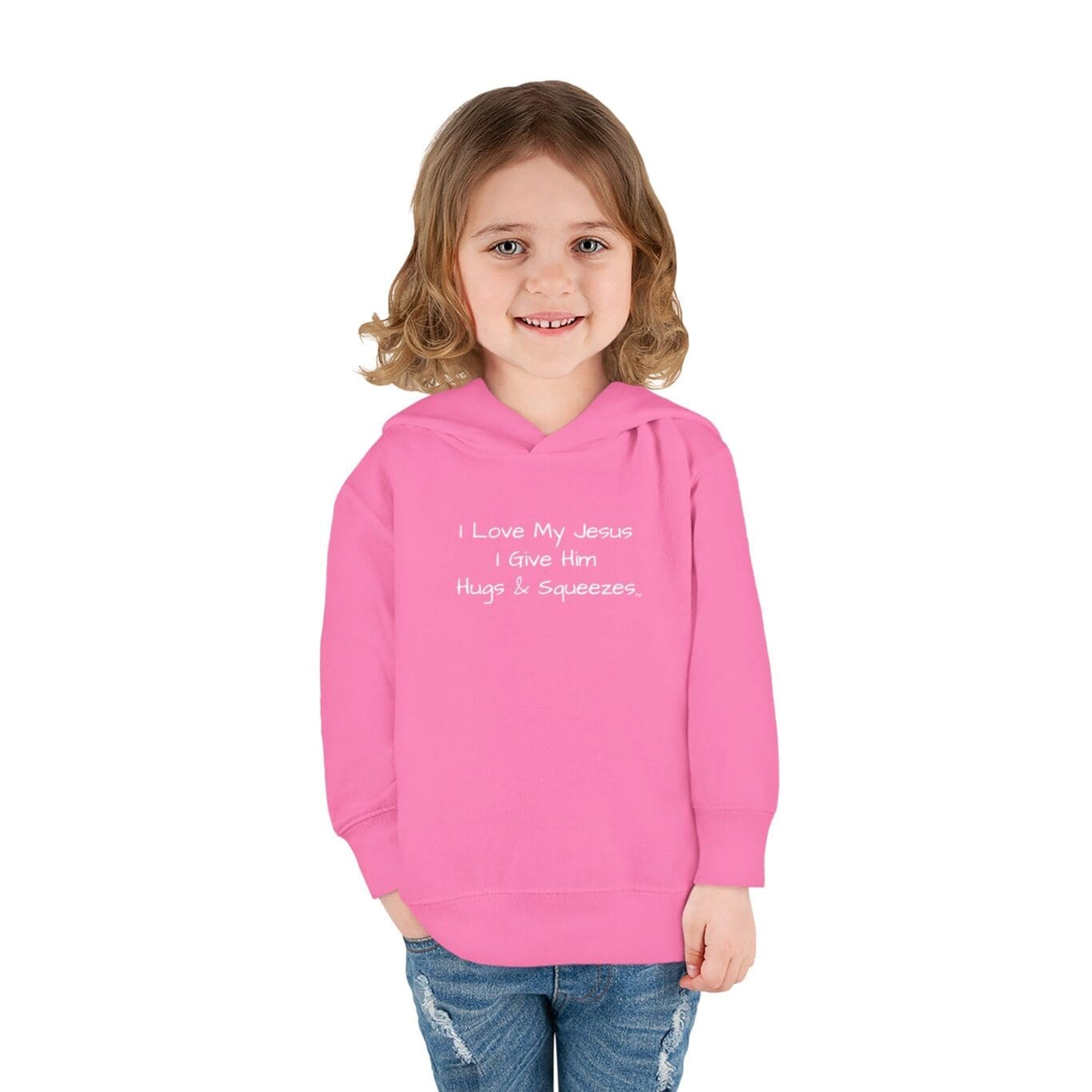 I Love My Jesus I Give Him Hugs & Squeezes Toddler Pullover Fleece Hoodie TM - Image 24