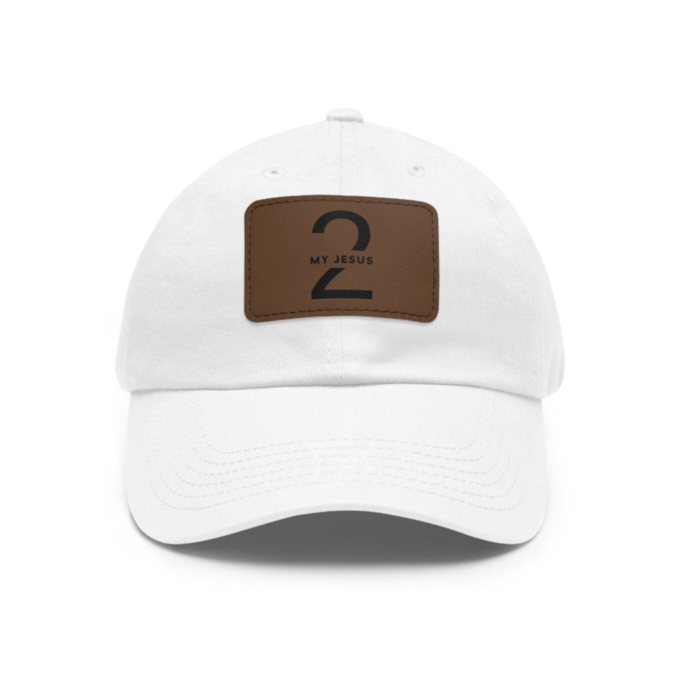 Hat with Leather Patch (Rectangle) My Jesus 2 Logo TM