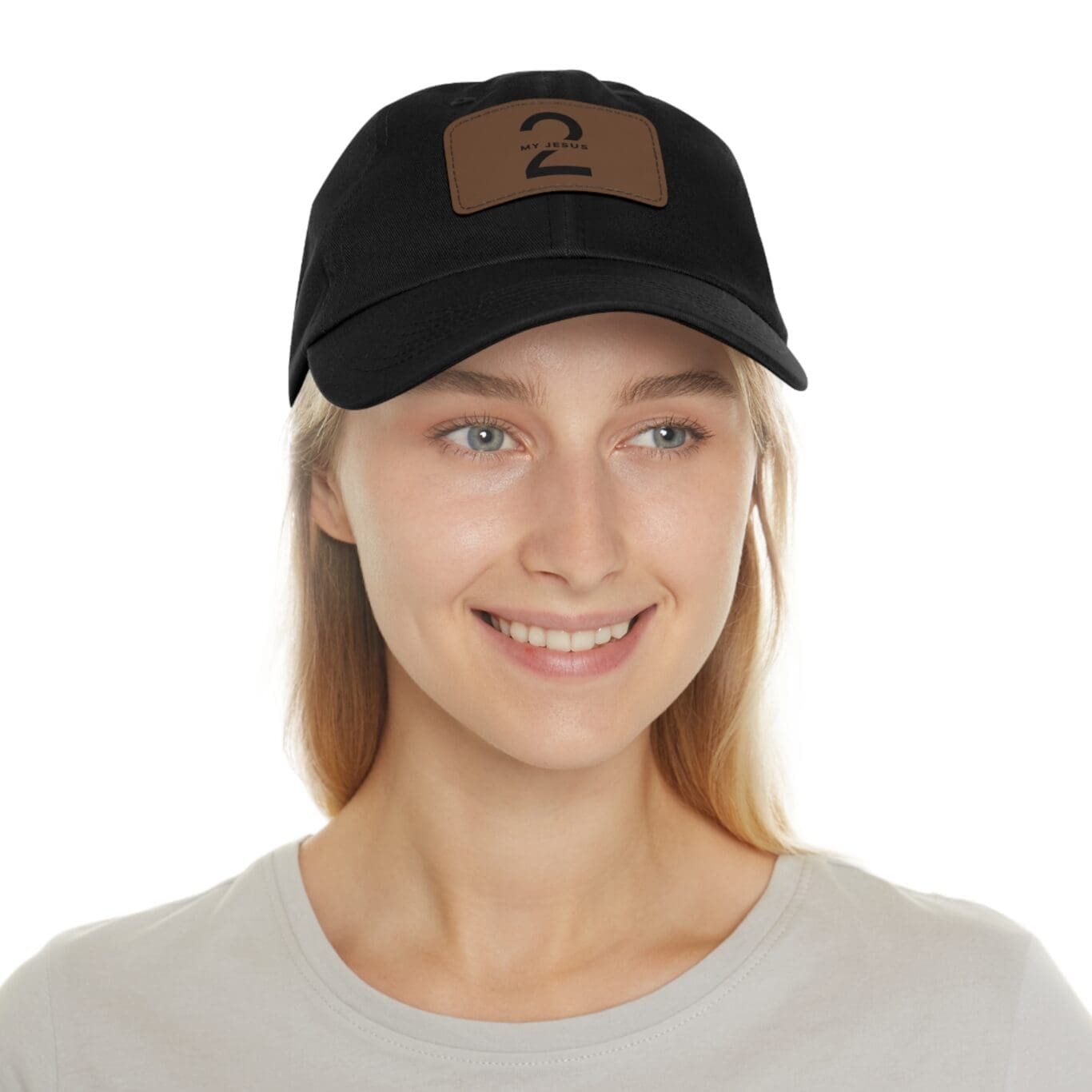 Hat with Leather Patch (Rectangle) My Jesus 2 Logo TM - Image 12