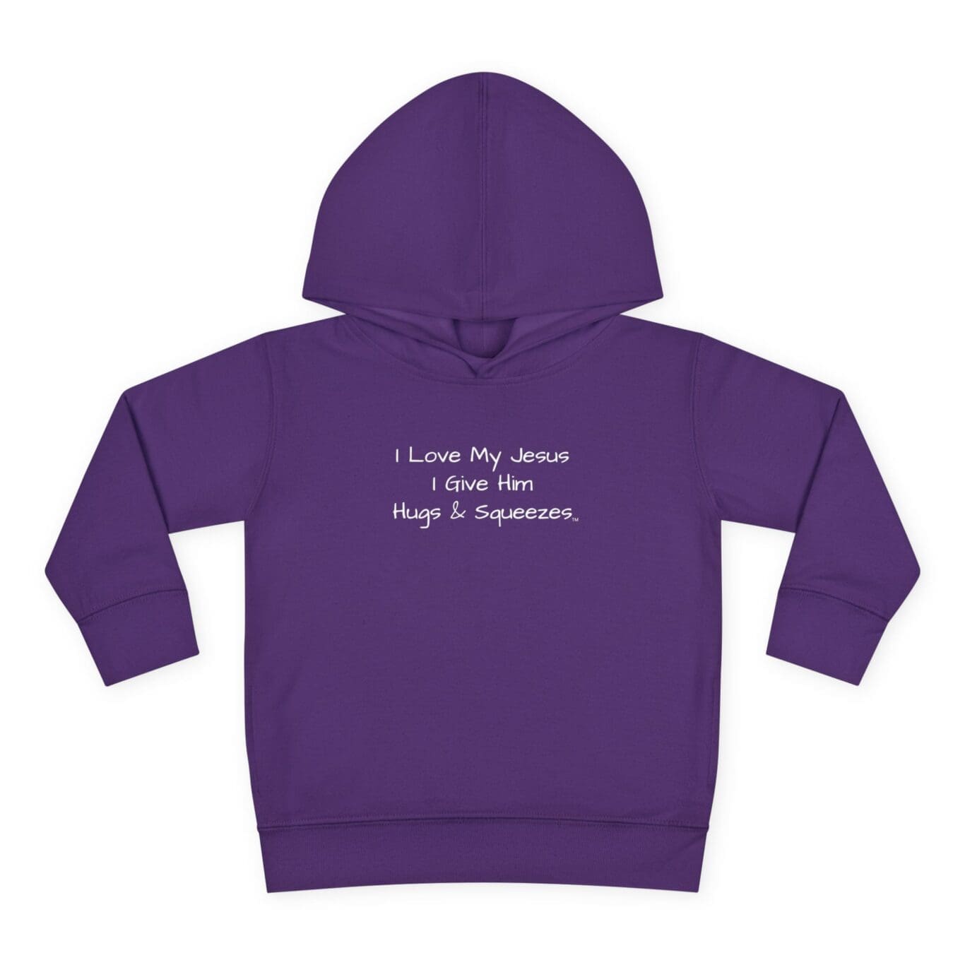 I Love My Jesus I Give Him Hugs & Squeezes Toddler Pullover Fleece Hoodie TM - Image 19
