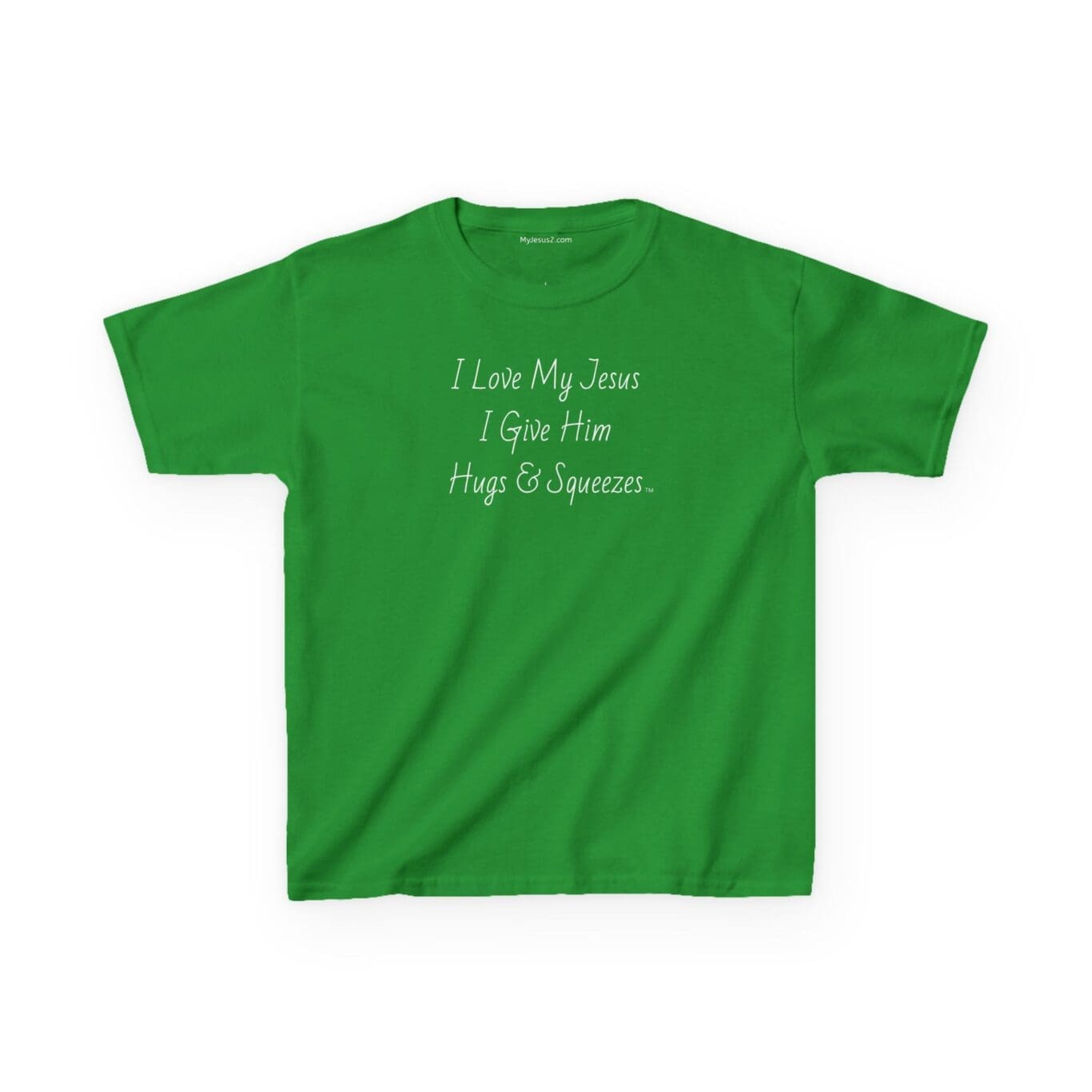 I Love My Jesus I Give Him Hugs & Squeezes Kids Heavy Cotton Tee Shirt TM - Image 5