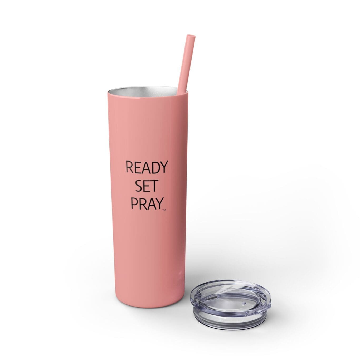 Cup Skinny Tumbler with Straw, 20oz READY SET PRAY TM - Image 8