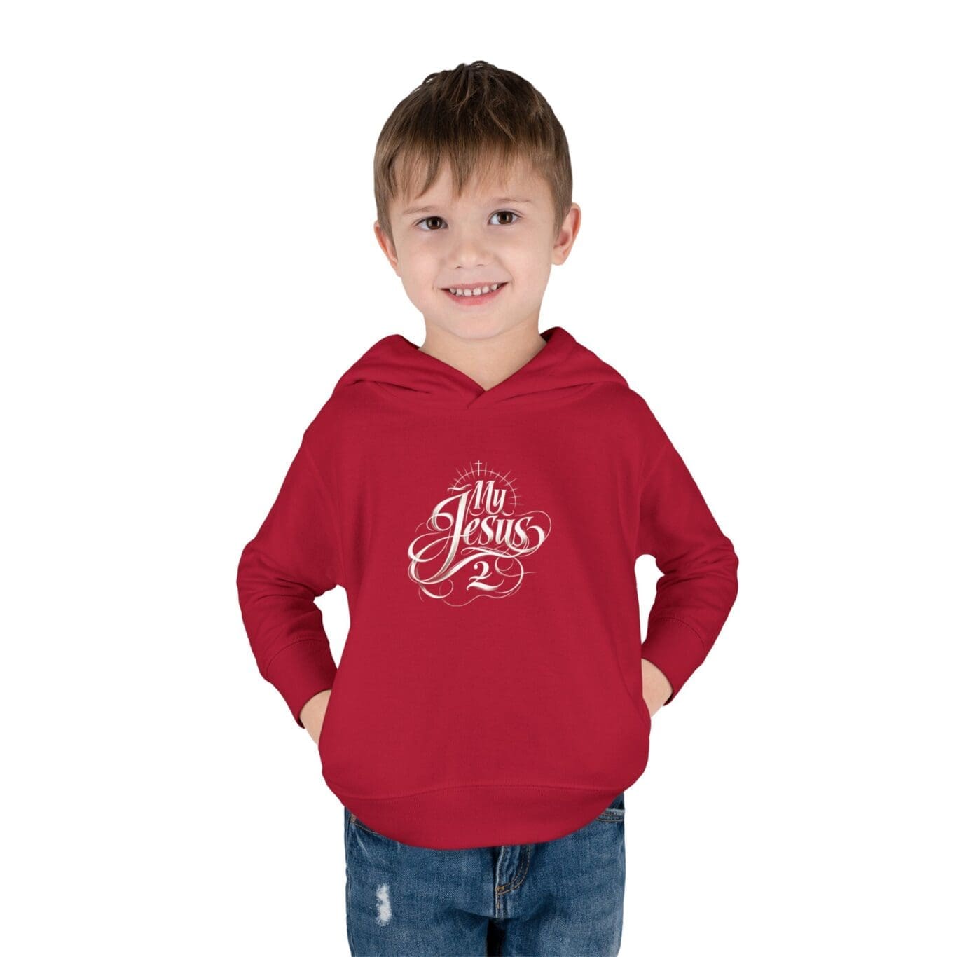 Toddler Pullover Fleece Hoodie My Jesus 2 TM - Image 23