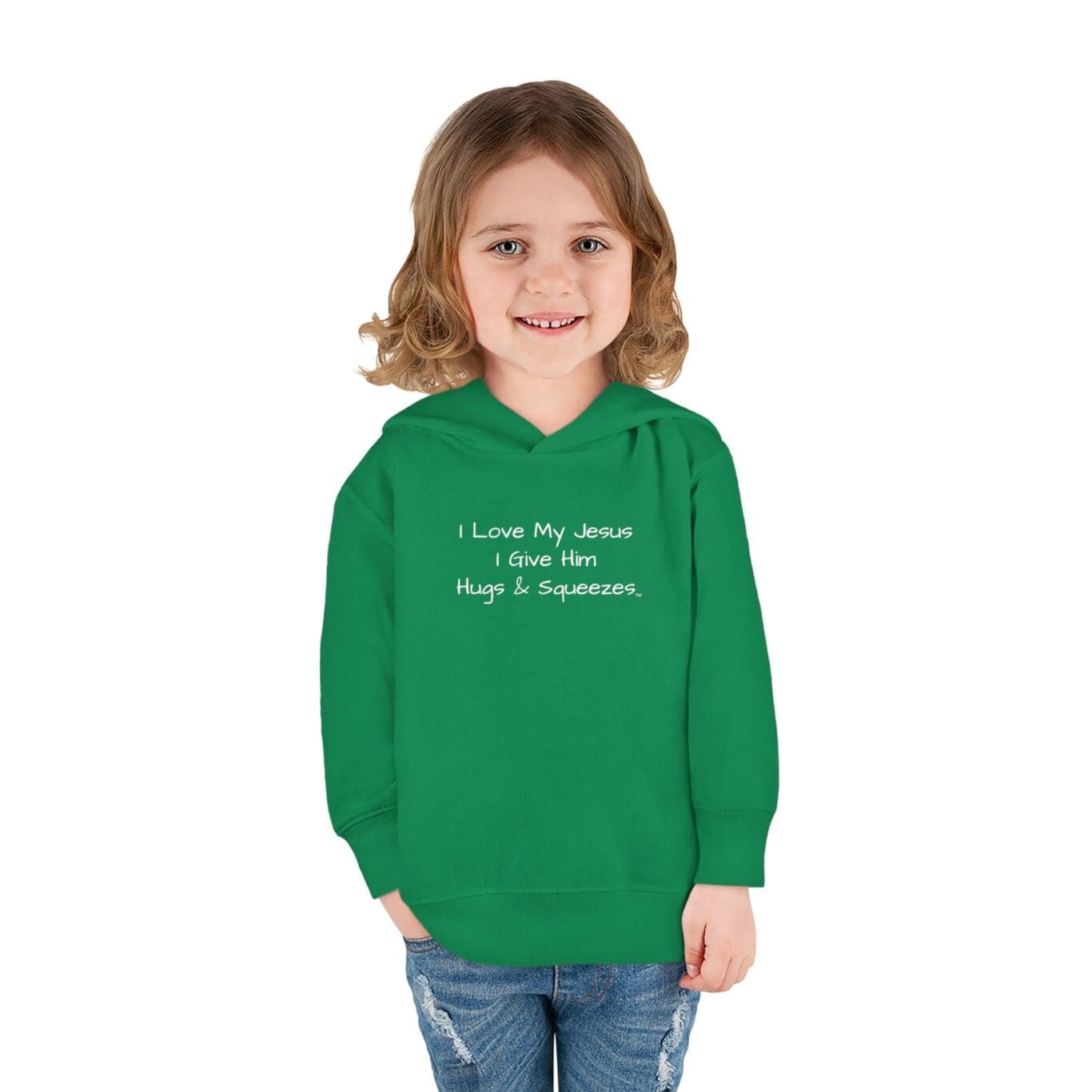 I Love My Jesus I Give Him Hugs & Squeezes Toddler Pullover Fleece Hoodie TM - Image 12