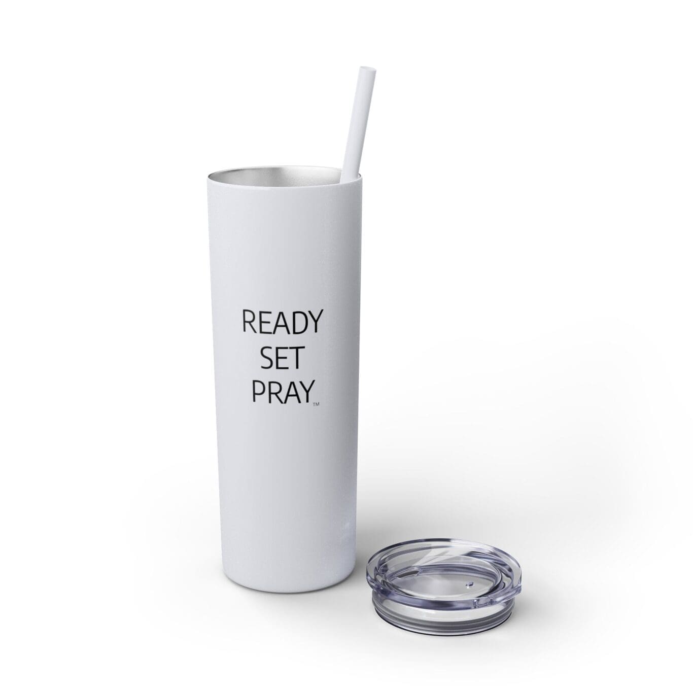 Cup Skinny Tumbler with Straw, 20oz READY SET PRAY TM - Image 14