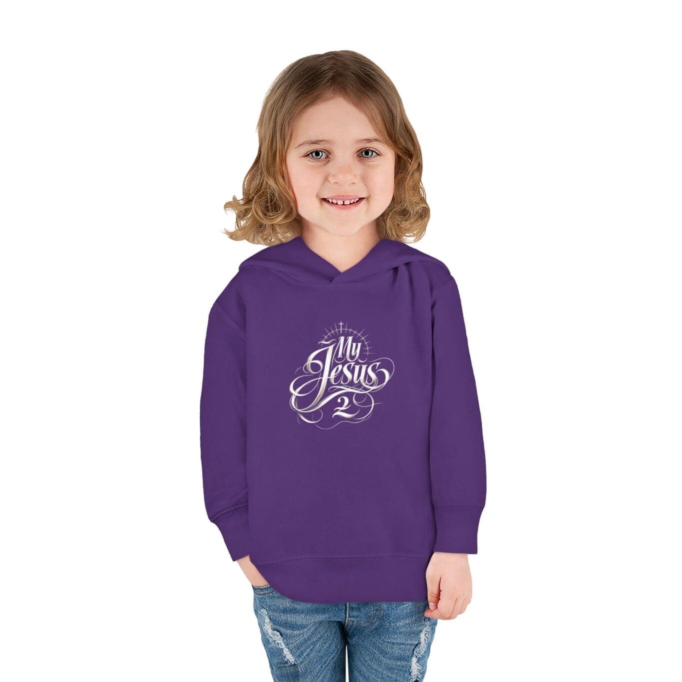 Toddler Pullover Fleece Hoodie My Jesus 2 TM - Image 18