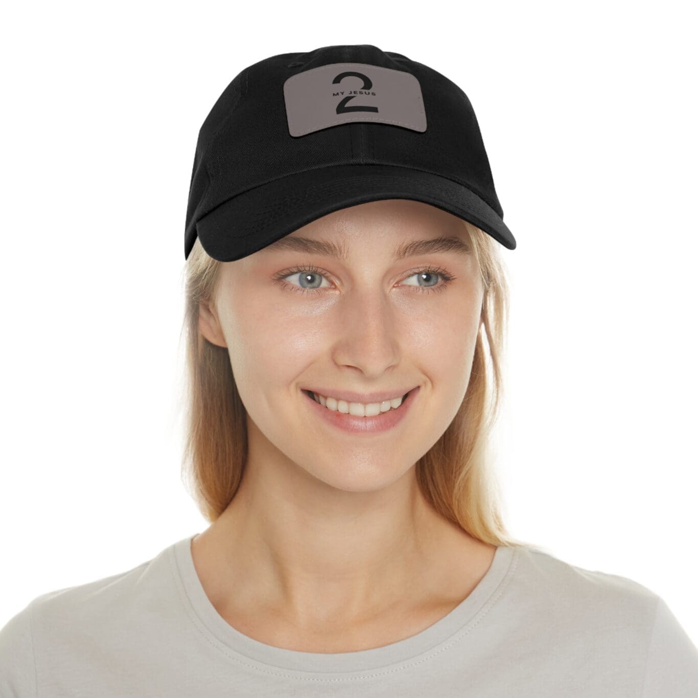 Hat with Leather Patch (Rectangle) My Jesus 2 Logo TM - Image 8