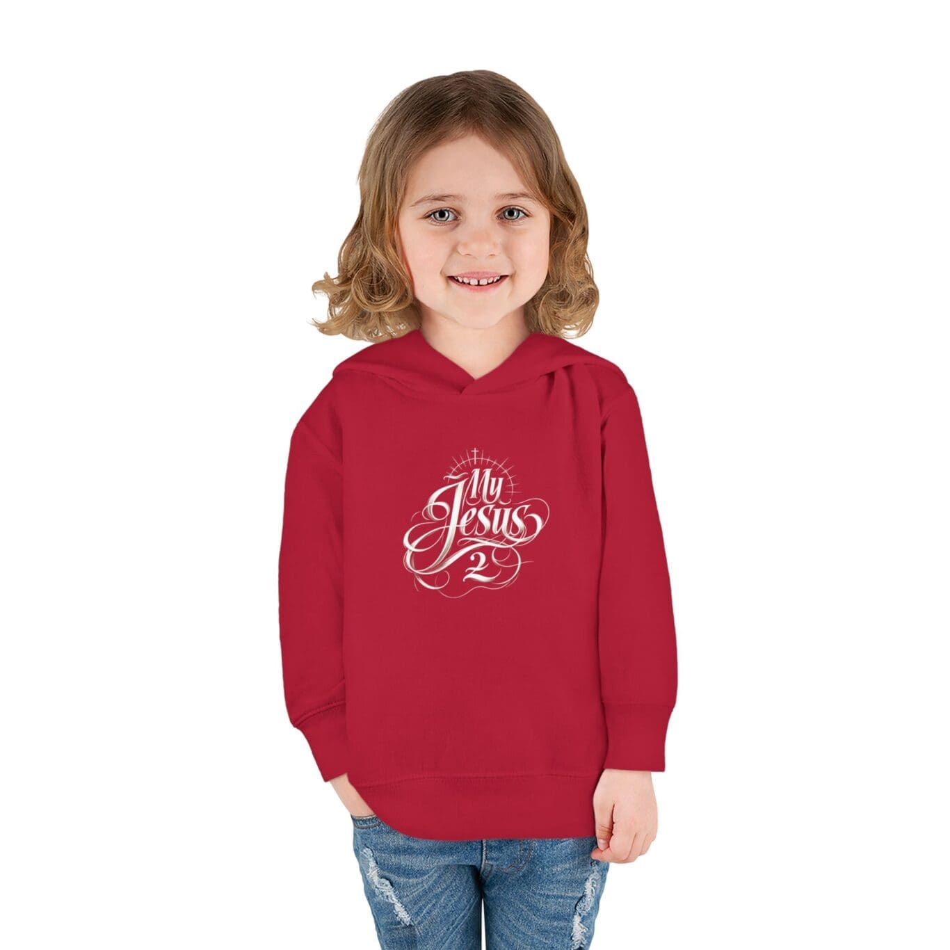 Toddler Pullover Fleece Hoodie My Jesus 2 TM - Image 24