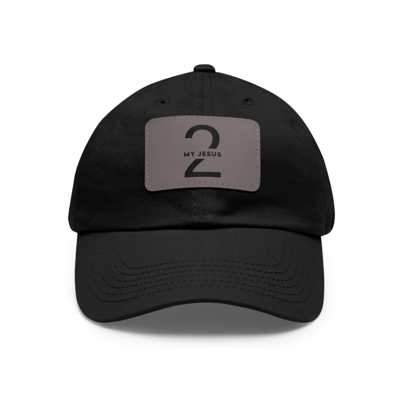 Hat with Leather Patch (Rectangle) My Jesus 2 Logo TM - Image 5