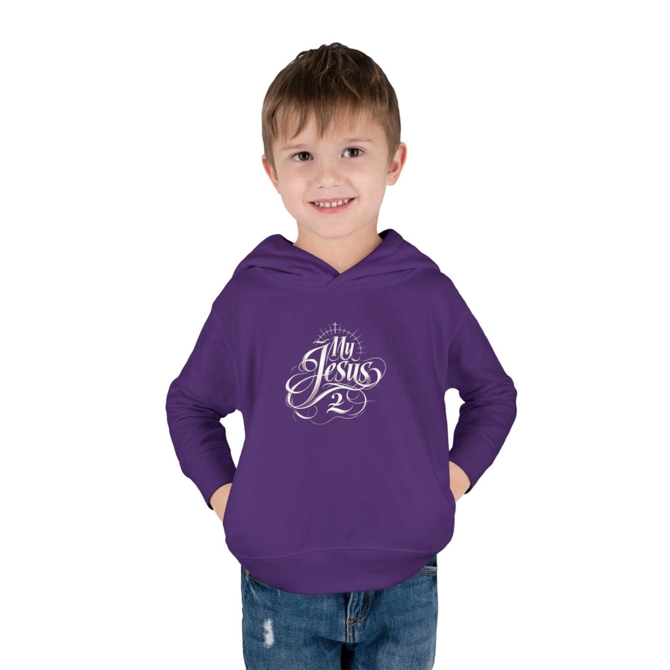 Toddler Pullover Fleece Hoodie My Jesus 2 TM - Image 17