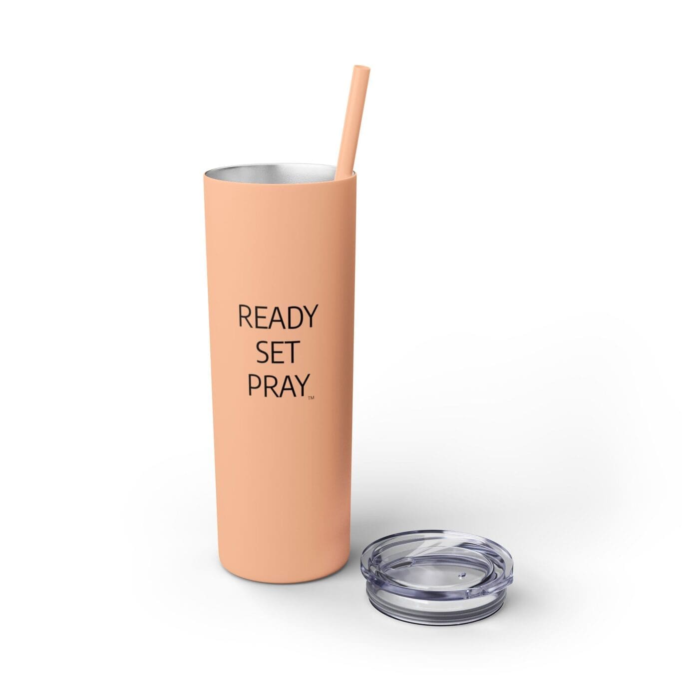 Cup Skinny Tumbler with Straw, 20oz READY SET PRAY TM - Image 6