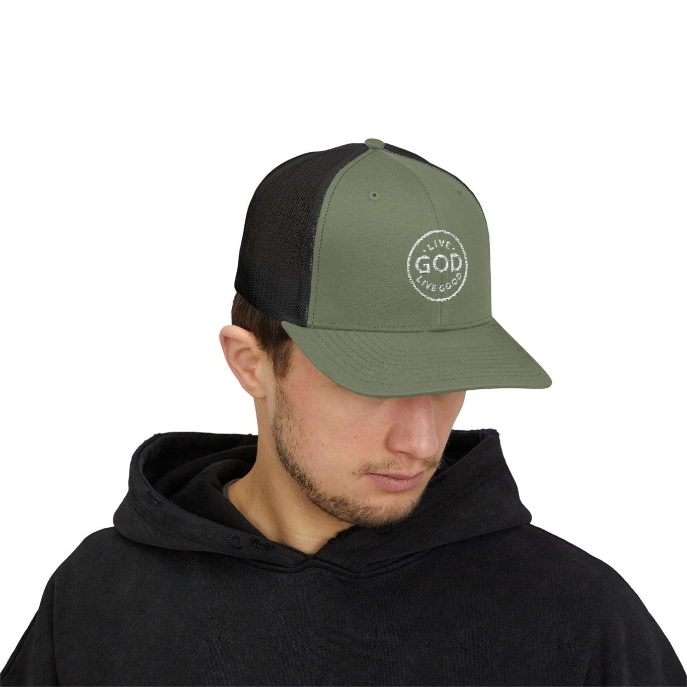 A Snapback Trucker Cap LIVE GOD LIVE GOOD TM - Image 43