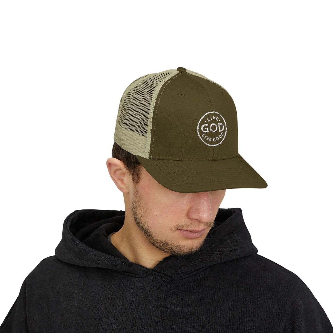 A Snapback Trucker Cap LIVE GOD LIVE GOOD TM - Image 59